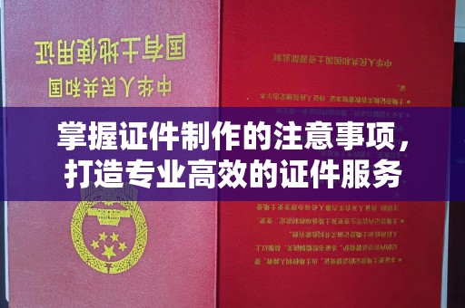 金水掌握证件制作的注意事项，打造专业高效的证件服务